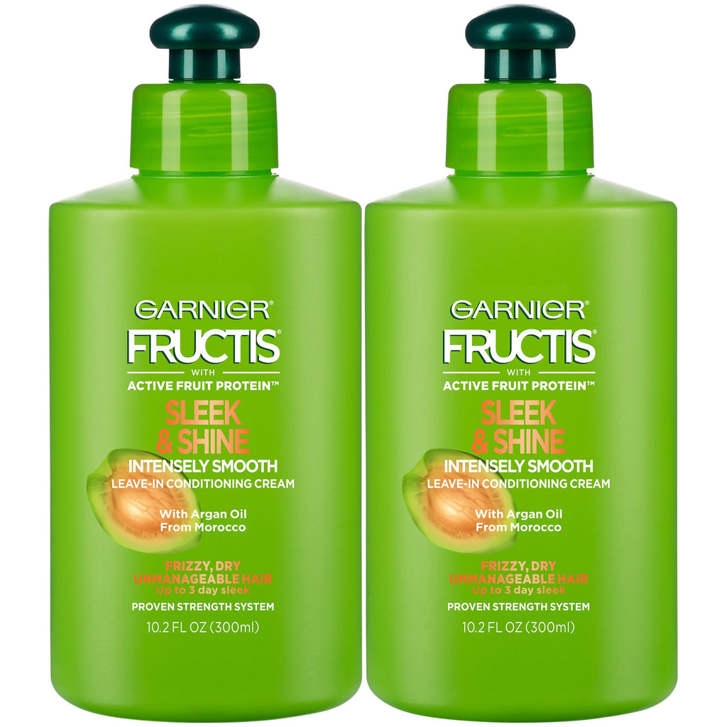 Garnier Fructis Sleek & Shine Anti-Frizz Serum for Frizzy, Dry Hair, Argan  Oil, 5.1 Fl Oz, 1 Count (Packaging May Vary)