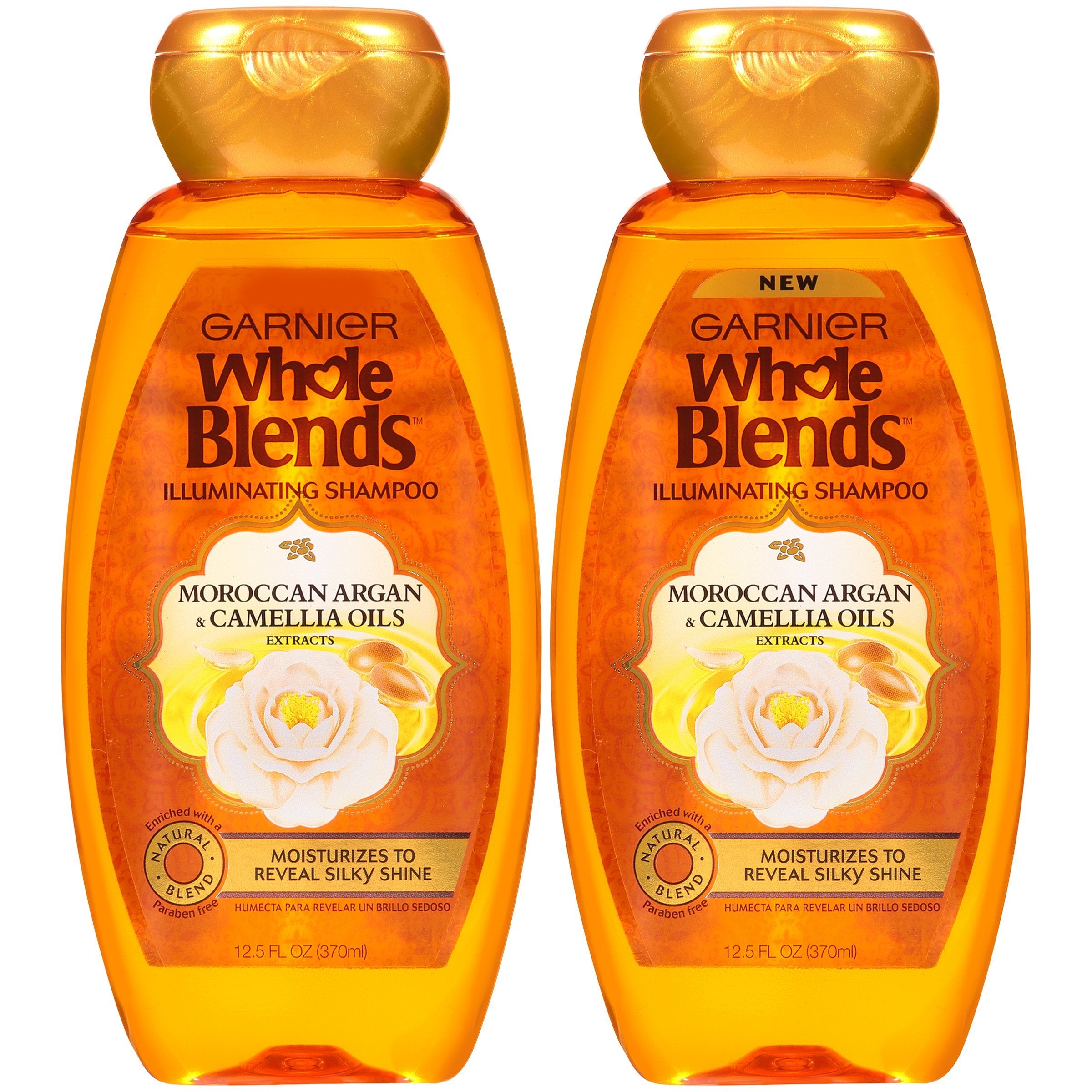 Garnier Whole Blends Shampoo with Moroccan Argan & Camellia Oils Extracts, For Dry Hair, 2 count-CaribOnline