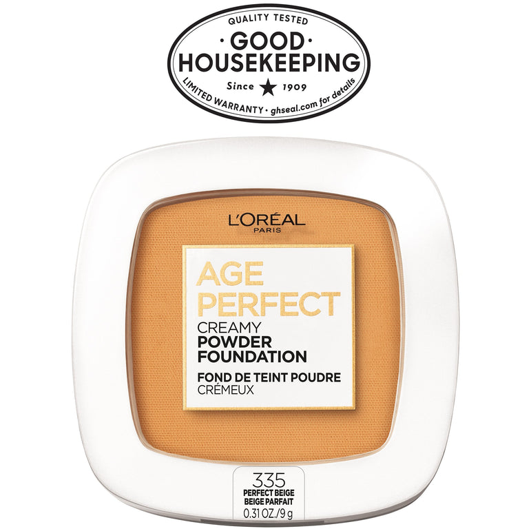 L'Oreal Paris Age Perfect Creamy Powder Foundation with Minerals, Perfect Beige, 0.31 oz.-CaribOnline