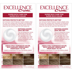 L'Oreal Paris Excellence Créme Permanent Triple Protection Hair Color, 6A Light Ash Brown, 2 count-CaribOnline