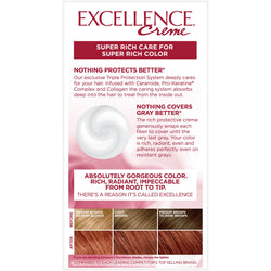 L'Oreal Paris Excellence Créme Permanent Triple Protection Hair Color, 6R Light Auburn, 1 kit-CaribOnline
