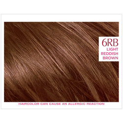 L'Oreal Paris Excellence Créme Permanent Triple Protection Hair Color, 6RB Light Reddish Brown, 1 kit-CaribOnline