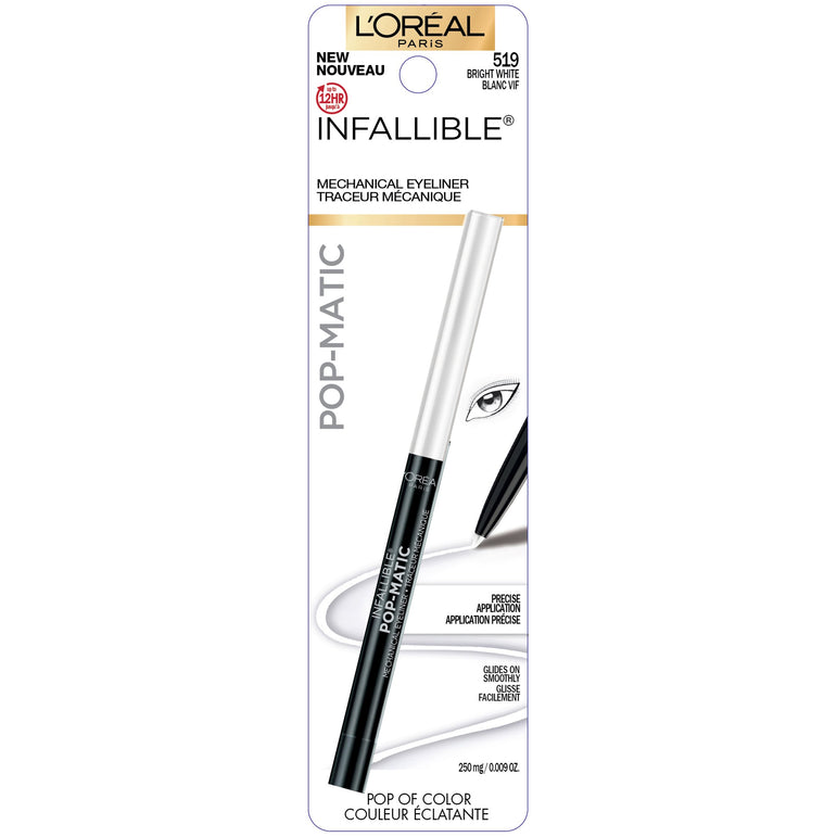 L'Oreal Paris Infallible Pop-Matic Eyeliner, Bright White, 0.01 oz.-CaribOnline