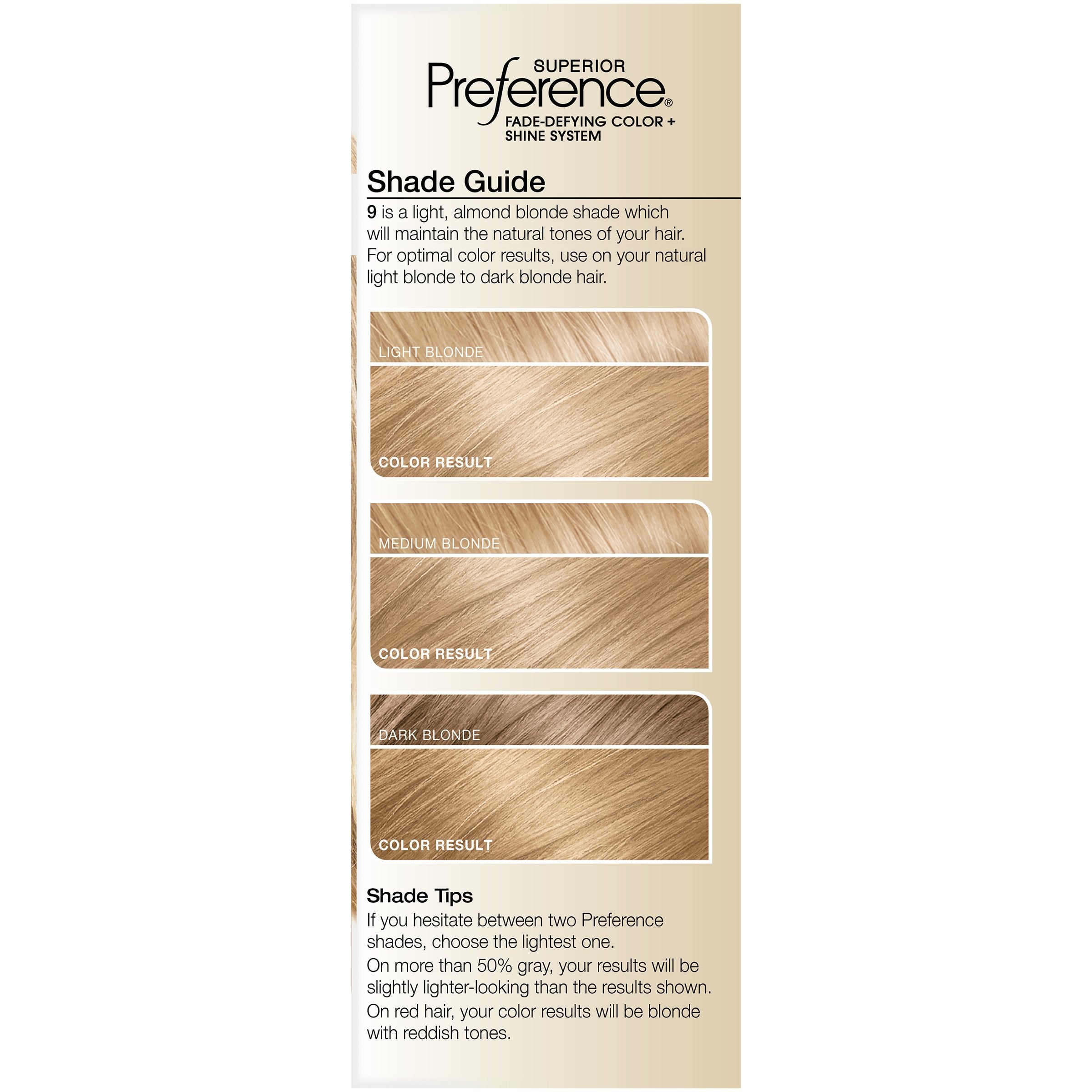 L'Oreal Paris Superior Preference Fade-Defying Shine Permanent Hair Color, 9 Natural Blonde, 1 kit-CaribOnline