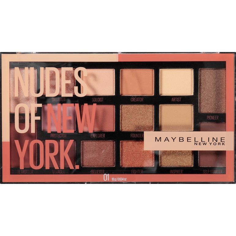 Maybelline Eyestudio Nudes of New York
16 pan Eyeshadow Palette, 0.634 oz.-CaribOnline