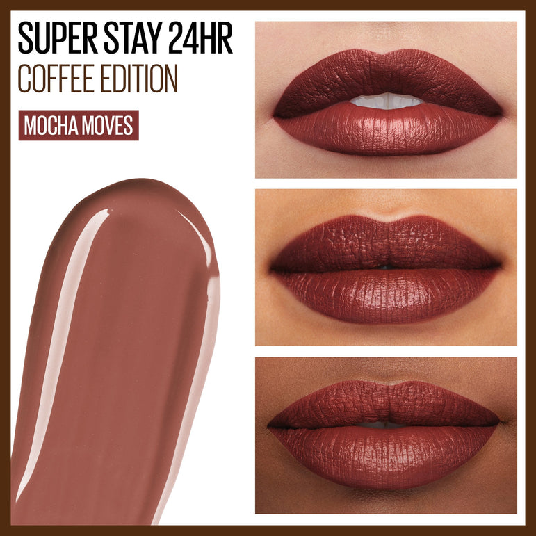 Maybelline SuperStay 24 2-Step Liquid Lipstick Makeup, Coffee Edition, Mocha Moves, 0.077 fl. oz.-CaribOnline