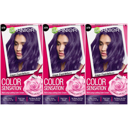 Garnier Color Sensation Hair Color Cream, 5.21 Grape Expectations (Intense Purple), 3 count-CaribOnline
