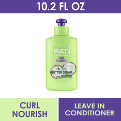 Garnier Fructis Curl Nourish Air Dry Butter Cream Leave-in Treatment with Coconut Oil, 10.2 fl. oz.-CaribOnline