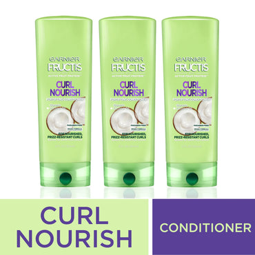 Garnier Fructis Curl Nourish Conditioner for nourished, Frizz-Resistant Curls, 3 count-CaribOnline