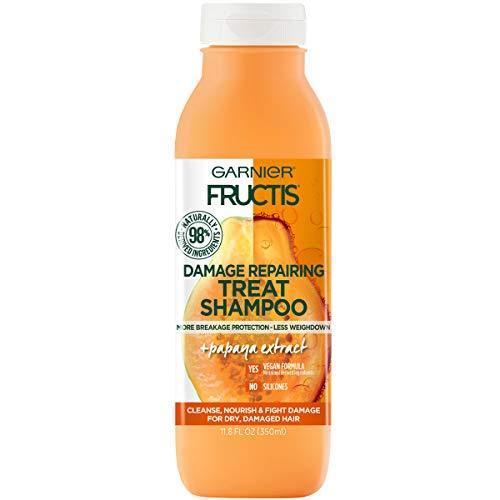 Garnier Fructis Damage Repairing Treat Shampoo, 98 Percent Naturally Derived Ingredients, Papaya, Nourish Dry Damaged Hair, 11.8 fl. oz.-CaribOnline