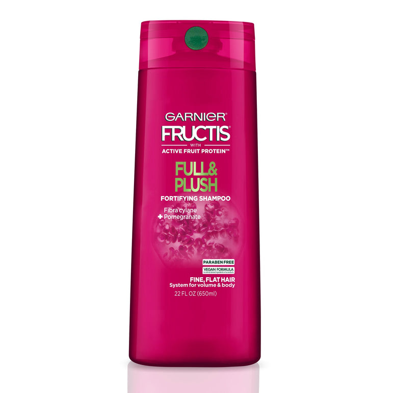 Garnier Fructis Full & Plush Fortifying Shampoo for Fine and Flat Hair, 22 fl. oz.-CaribOnline