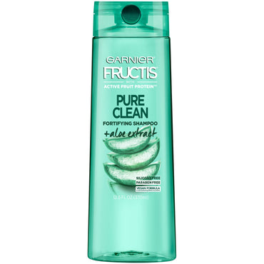 Garnier Fructis Pure Clean Fortifying Shampoo, With Aloe and Vitamin E Extract, 12.5 fl. oz.-CaribOnline
