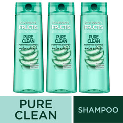 Garnier Fructis Pure Clean Fortifying Shampoo, With Aloe and Vitamin E Extract, 3 count-CaribOnline