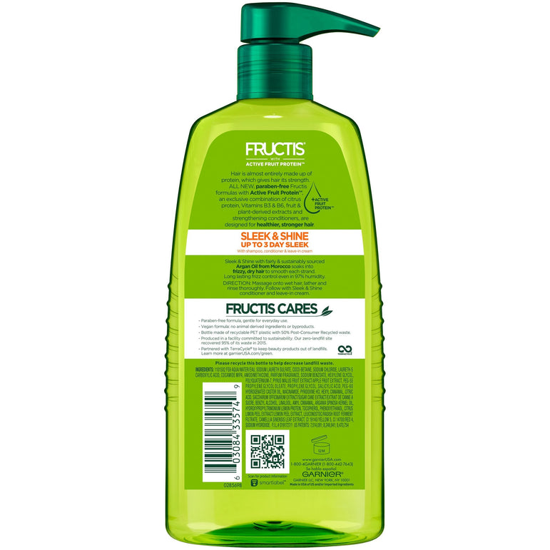 Garnier Fructis Sleek & Shine Fortifying Shampoo for Frizzy, Dry Hair, 33.8 fl. oz.-CaribOnline