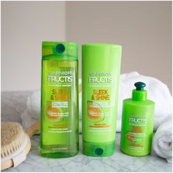 Garnier Fructis Sleek & Shine Intensely Smooth Leave-In Conditioning Cream, 3 count-CaribOnline