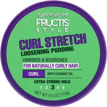 Garnier Fructis Style Curl Stretch Loosening Pudding, For Naturally Curly Hair, 4 oz.-CaribOnline