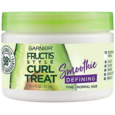 Garnier Fructis Style Curl Treat Defining Smoothie for Fine to Normal Curly Hair, 10.5 Ounce Jar-CaribOnline