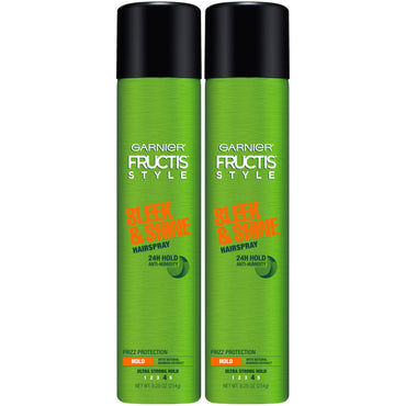 Garnier Fructis Style Sleek & Shine Anti-Humidity Hairspray, 2 count-CaribOnline