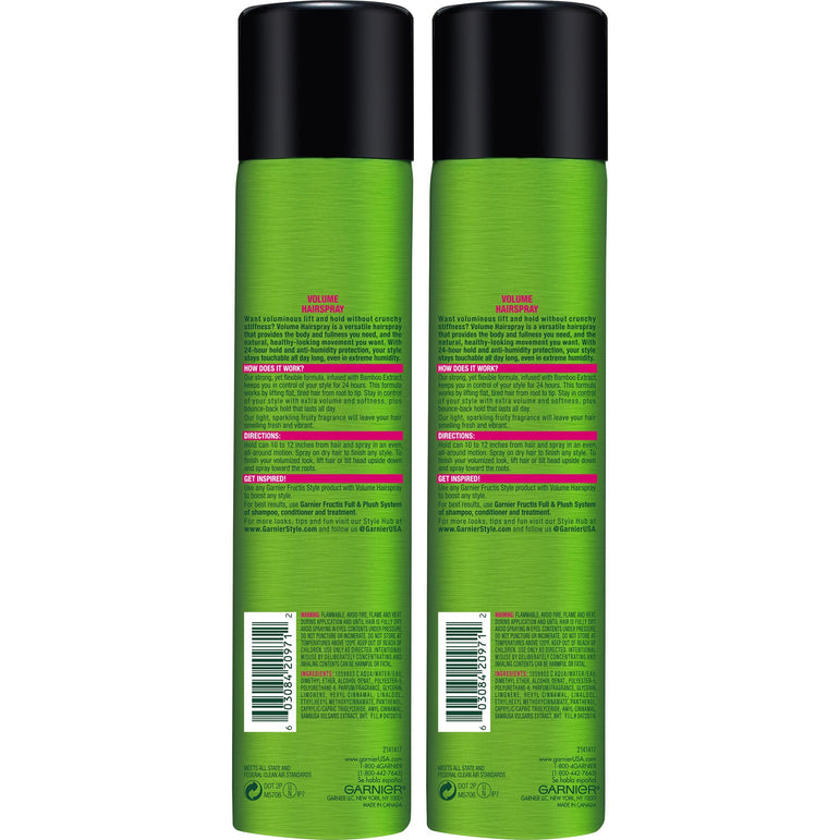 Garnier Fructis Style Volume Anti-Humidity Hairspray, 2 count-CaribOnline