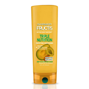 Garnier Fructis Triple Nutrition Conditioner, Dry to Very Dry Hair, 12 fl. oz.-CaribOnline