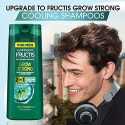 Garnier Hair Care Fructis Men's Grow Strong Cooling 2N1 Shampoo and Conditioner with Cooling Scalp Technology, Matte and Messy Liquid Hair Putty for Men, Medium Hold with No Wax, 1 Kit-CaribOnline