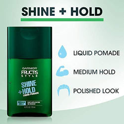 Garnier Hair Care Fructis Men's Grow Strong Cooling 2N1 Shampoo and Conditioner with Cooling Scalp Technology, Shine and Hold Liquid Pomade for Men, No Wax, 1 Kit-CaribOnline