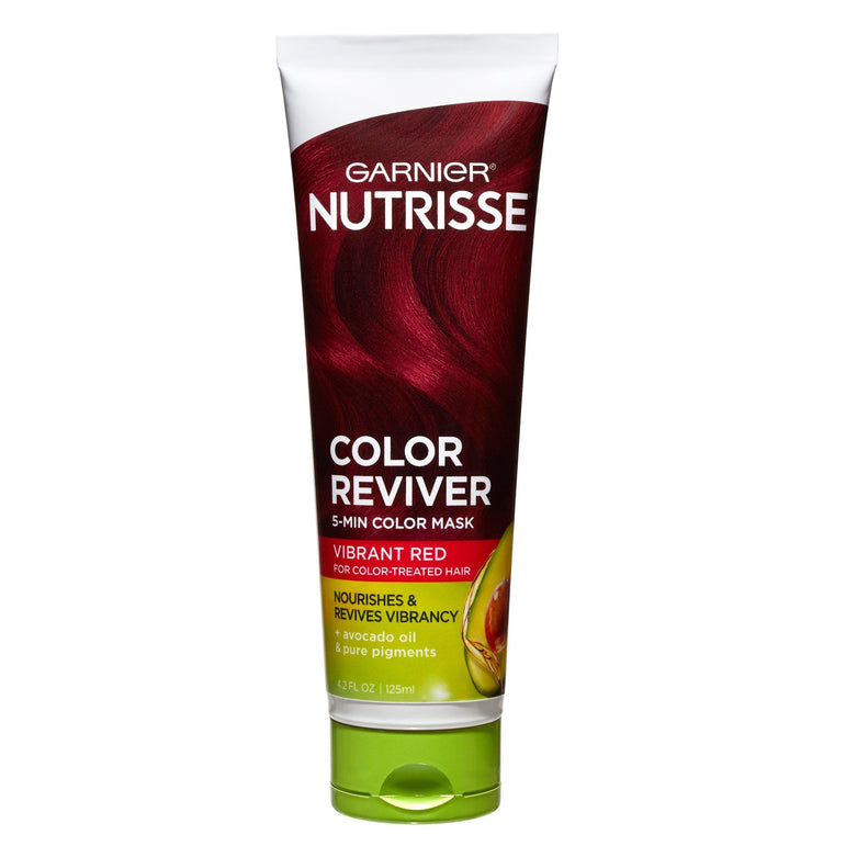 Garnier Nutrisse Color Reviver 5 Minute Nourishing Color Mask, Vibrant Red, 4.2 fl. oz.-CaribOnline
