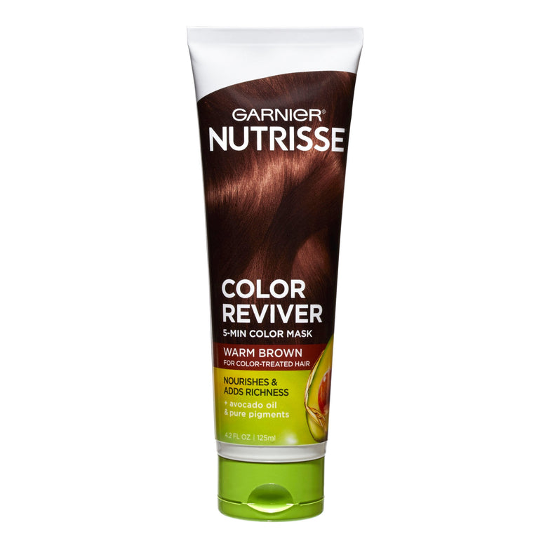 Garnier Nutrisse Color Reviver 5 Minute Nourishing Color Mask, Warm Brown, 4.2 fl. oz.-CaribOnline