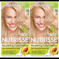 Garnier Nutrisse Nourishing Hair Color Creme, 100 Extra-Light Natural Blonde (Chamomile), 2 count-CaribOnline