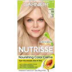 Garnier Nutrisse Nourishing Hair Color Creme, 111 Extra-Light Ash Blonde (White Chocolate), 1 kit-CaribOnline