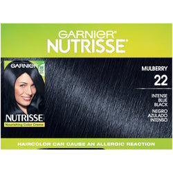 Garnier Nutrisse Nourishing Hair Color Creme, 22 Intense Blue Black, 1 kit-CaribOnline