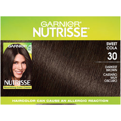 Garnier Nutrisse Nourishing Hair Color Creme, 30 Darkest Brown (Sweet Cola), 1 kit-CaribOnline