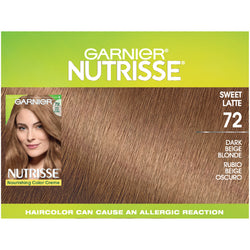 Garnier Nutrisse Nourishing Hair Color Creme, 72 Dark Beige Blonde (Sweet Latte), 1 kit-CaribOnline