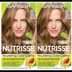 Garnier Nutrisse Nourishing Hair Color Creme, 72 Dark Beige Blonde (Sweet Latte), 2 count-CaribOnline