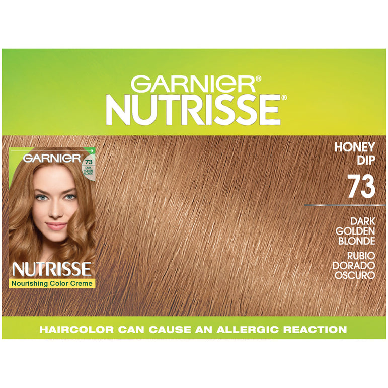 Garnier Nutrisse Nourishing Hair Color Creme, 73 Dark Golden Blonde (Honey Dip), 1 kit-CaribOnline