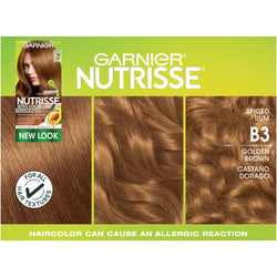 Garnier Nutrisse Ultra Color Nourishing Hair Color Creme, B3 Golden Brown, 1 kit-CaribOnline