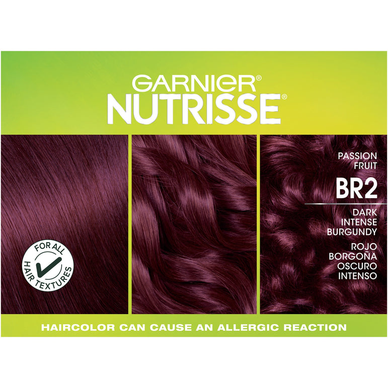 Garnier Nutrisse Ultra Color Nourishing Hair Color Creme, BR2 Dark Intense Burgundy, 1 kit-CaribOnline