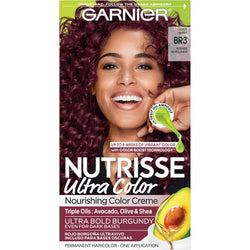 Garnier Nutrisse Ultra Color Nourishing Hair Color Creme, BR3 Intense Burgundy, 1 kit-CaribOnline