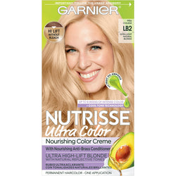 Garnier Nutrisse Ultra Color Nourishing Hair Color Creme, LB2 Ultra Light Natural Blonde, 1 kit-CaribOnline