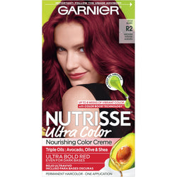 Garnier Nutrisse Ultra Color Nourishing Hair Color Creme, R2 Medium Intense Auburn, 1 kit-CaribOnline