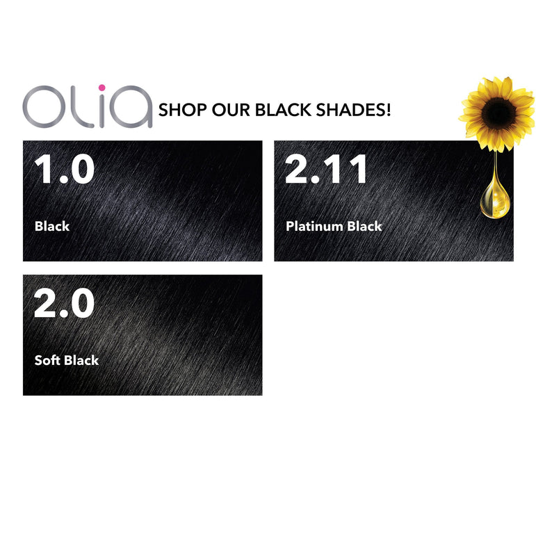 Garnier Olia Oil Powered Permanent Hair Color, 1.0 Black, 1 kit-CaribOnline