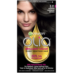 Garnier Olia Oil Powered Permanent Hair Color, 3.11 Darkest Platinum Blonde, 1 kit-CaribOnline