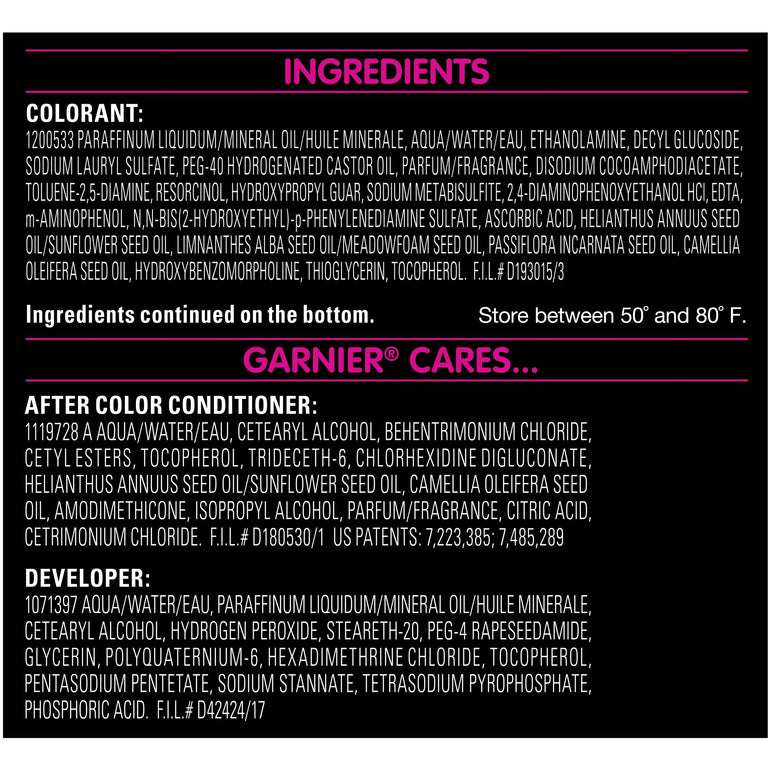 Garnier Olia Oil Powered Permanent Hair Color, 3.11 Darkest Platinum Blonde, 1 kit-CaribOnline