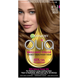 Garnier Olia Oil Powered Permanent Hair Color, 6 1/2.3 Lightest Golden Brown, 1 kit-CaribOnline