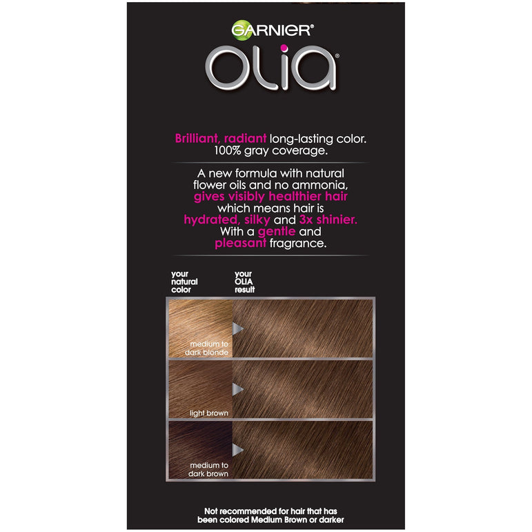 Garnier Olia Oil Powered Permanent Hair Color, 6.03 Light Neutral Brown, 1 kit-CaribOnline