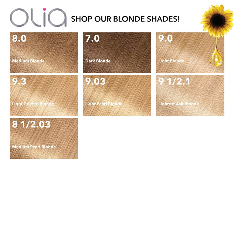 Garnier Olia Oil Powered Permanent Hair Color, 9.0 Light Blonde, 1 kit-CaribOnline