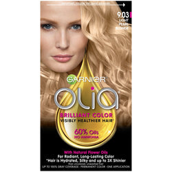 Garnier Olia Oil Powered Permanent Hair Color, 9.03 Light Pearl Blonde, 1 kit-CaribOnline