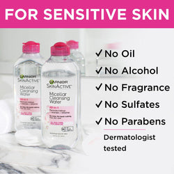 Garnier SkinActive Micellar Cleansing Water, For All Skin Types, 13.5 fl. oz.-CaribOnline