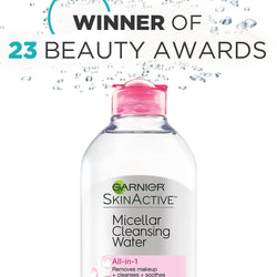 Garnier SkinActive Micellar Cleansing Water, For All Skin Types, 3.4 fl. oz.-CaribOnline