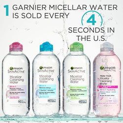 Garnier SkinActive Micellar Cleansing Water, For Waterproof Makeup, 3 count-CaribOnline